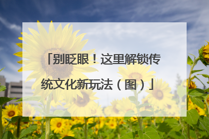 别眨眼！这里解锁传统文化新玩法（图）
